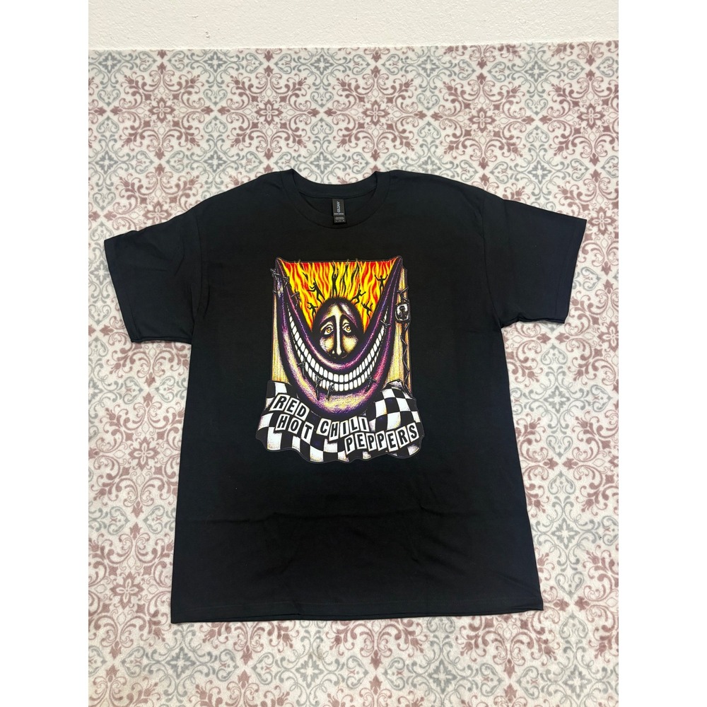 Red Hot Chili Peppers Gildan Heavy Cotton Black Graphic T-Shirt Mens Large